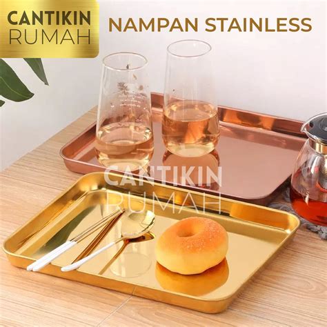 Jual Nampan Stainless Baki Tray Food Grade Persegi Panjang Shopee