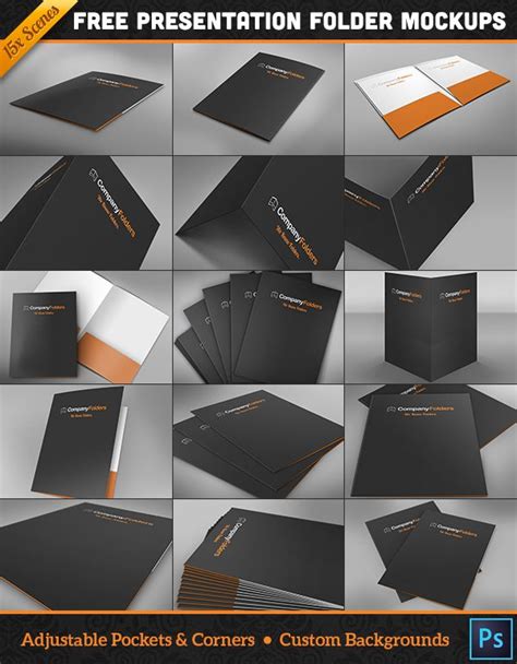 16 Free Presentation Folder Mockup PSD Templates Free Folder Mockup