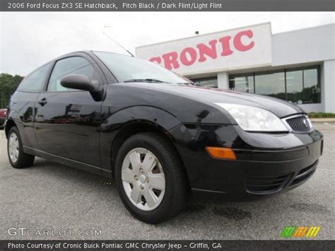 Pitch Black 2006 Ford Focus Zx3 Se Hatchback Dark Flintlight Flint Interior