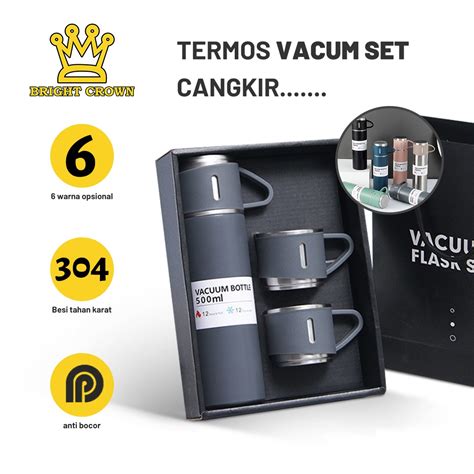 Jual Bright Crown Termos Vacuum Flask Gift Set Hampers Free Cangkir