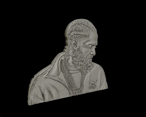 D Relief Sculpture Of Nipsey Hussle D Print Model D Model D