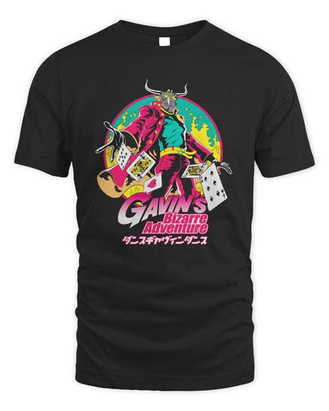 Dance gavin dance merch anime gavin black t-shirt | Tuorago