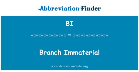 bi stands  branch immaterial abbreviation finder