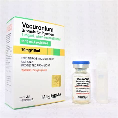 Vecuronium Bromide For Injection 10Mg/10Ml at Best Price in Mumbai | Taj Pharmaceuticals Ltd.