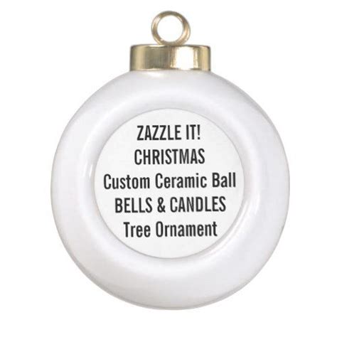 Custom Ceramic Ball Christmas Tree Ornament Zazzle Christmas