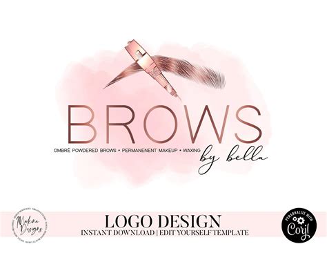 Brows Logo Design Eyebrows Logo Logo Design Logo Premade Logo Logo