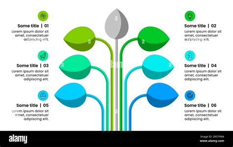 Infographic Template With Icons And 6 Options Or Steps Plant Can Be