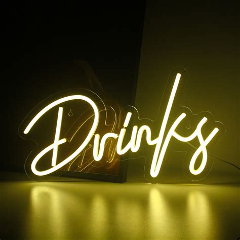 Wanxing Led Drink Neon Signs Light For Bar Letter Neon Letter Wall