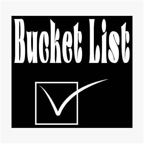 Bucket List Checkbox Bucket List Item Complete Photographic Print