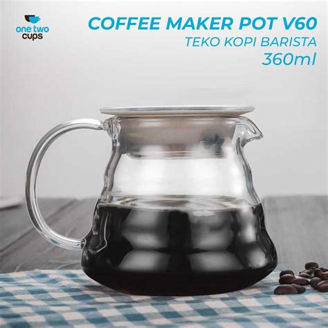 Jual One Two Cups Coffee Maker Pot V Drip Kettle Teko Kopi