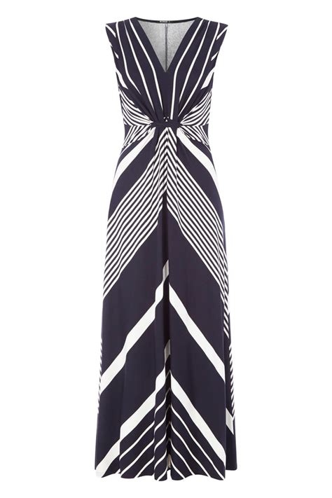 Chevron Maxi Dress In Navy Roman Originals Uk