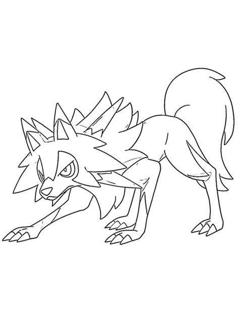 Disegni Da Colorare Di Lycanroc Disegnibellidacolorare It