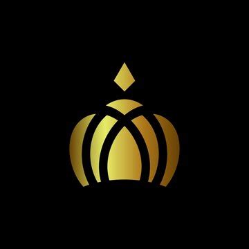 Premium Vector | Golden crown logo