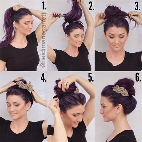 Tutoriel Coiffure Chignon Headband Facile Bas Flou Ou Sur Le C T