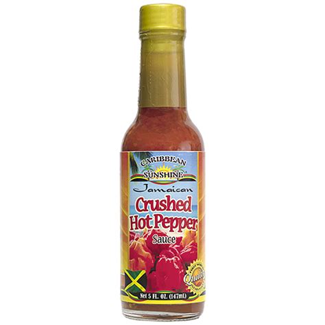 Caribbean Sunshine Jamaican Crushed Hot Pepper Sauce