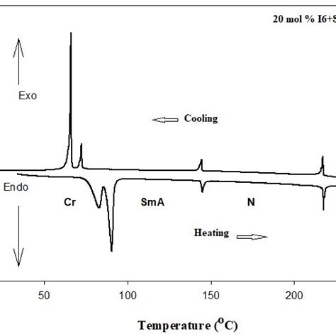 Differential Scanning Calorimetry DSC Curves Obtained During