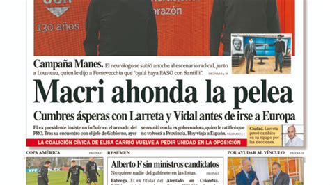 La Tapa Del Diario Perfil Del Domingo 27 De Junio De 2021 Perfil