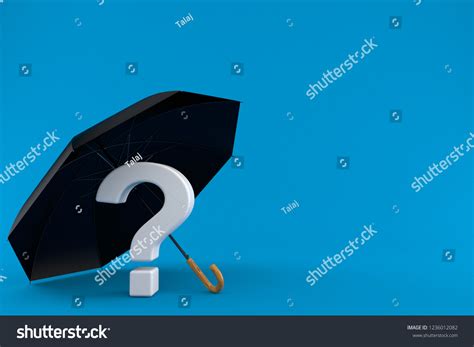 Umbrella Question Mark Isolated On Blue Stock Illustration 1236012082 Shutterstock