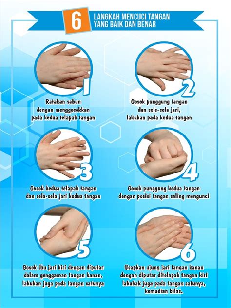 6 Langkah Cuci Tangan Cdr 60 Koleksi Gambar