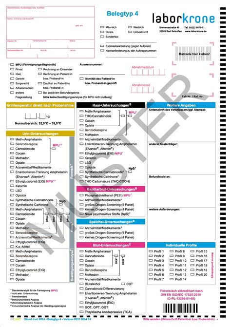 Begleitscheine Und Formulare Labor Krone