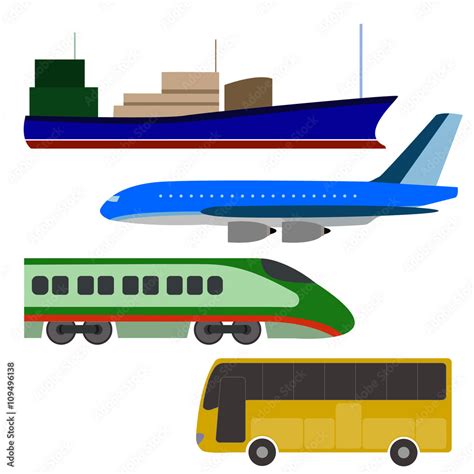 Clipart Plane Train Ship For Travel