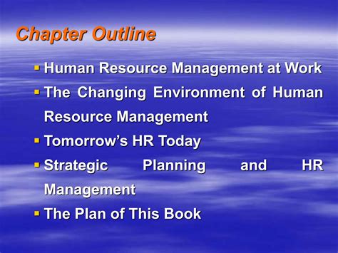 Chapter 1 Human Resources Management Ppt Free Download