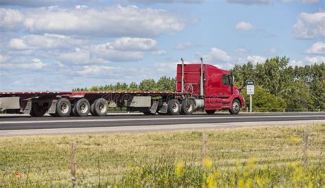 Heavy Cargo On The Road Stock Image Image Of Outdoors