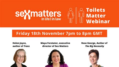 Toilets Matter A Sex Matters Webinar Sex Matters