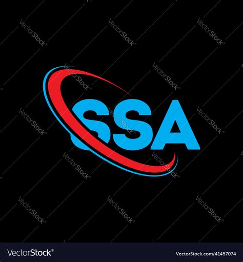 Ssa logo letter letter logo design Royalty Free Vector Image