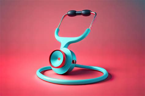 Premium Ai Image Stethoscope Red Heart And Cardiogram On Table