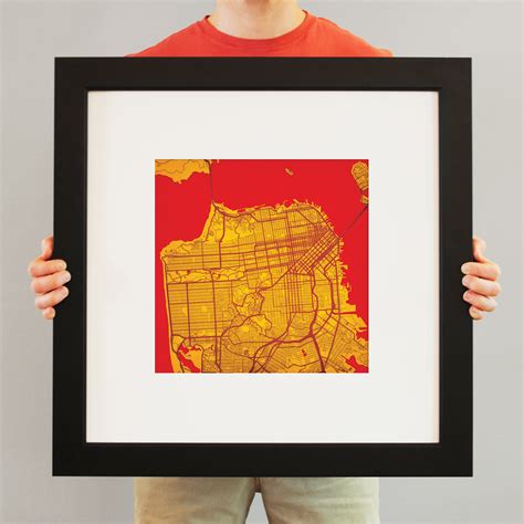 San Francisco, California Map Art by City Prints - The Map Shop