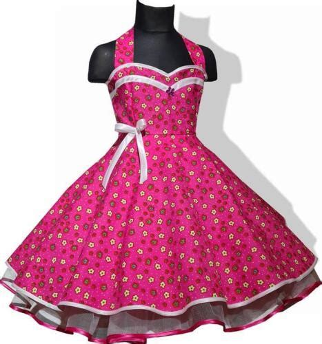 Kinder Petticoat Kleid Punkte Mädchen Einschulung Party Drehkleid pink