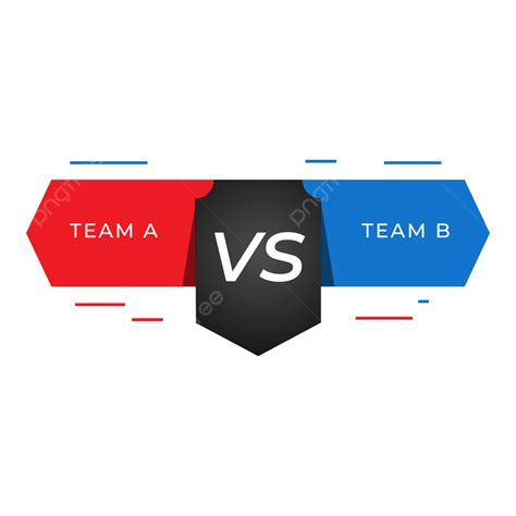 Versus Fight Clipart Transparent Background Blue And Red Versus Vs