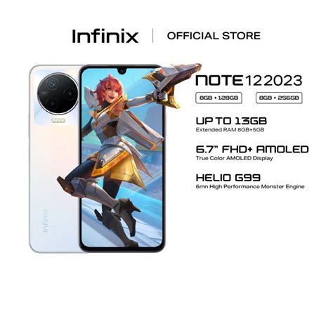 Infinix Note 12 2023 Helio G99 Amoled Display 6 7 FHD 5000mAh 33W