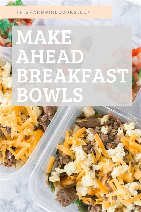 Make These Sausage And Egg Make Ahead Breakfast Bowls Recipe