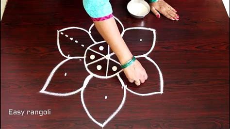 Chukkala Muggulu With To Interlaced Dots Rangoli Designs Easy