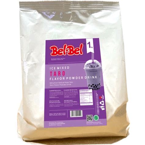 Jual Bubuk Minuman Kekinian Rasa Taro Merk Bel Bel Powder Drink