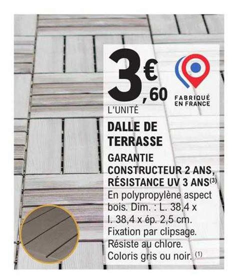 Promo Dalle De Terrasse Chez E Leclerc Brico Icatalogue Fr