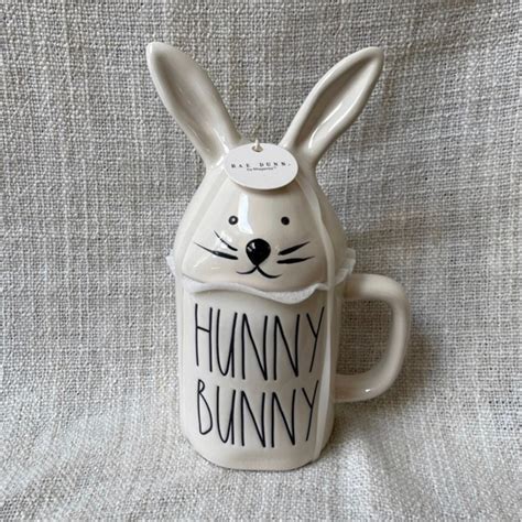 Rae Dunn Dining Rae Dunn Hunny Bunny Ll Mug Lid Poshmark