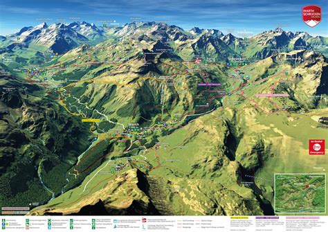 3D Panoramakarte Wandern Warth Schroecken TOURISVIS