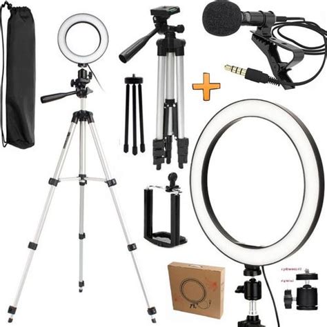 Kit Youtuber Microfone De Lapela Para Celular Mini Trip R