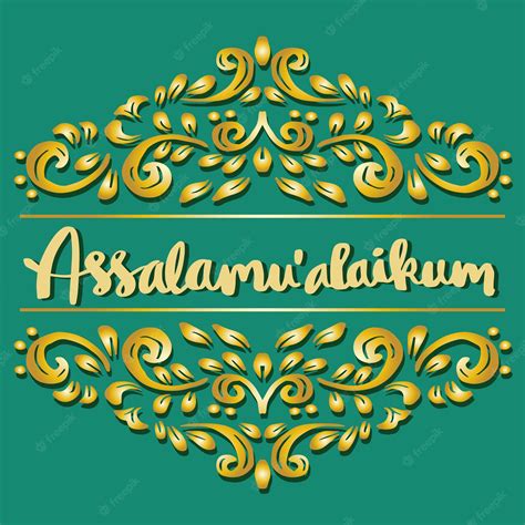 Premium Vector Assalamualaikum Means Greeting Muslim In Arabic