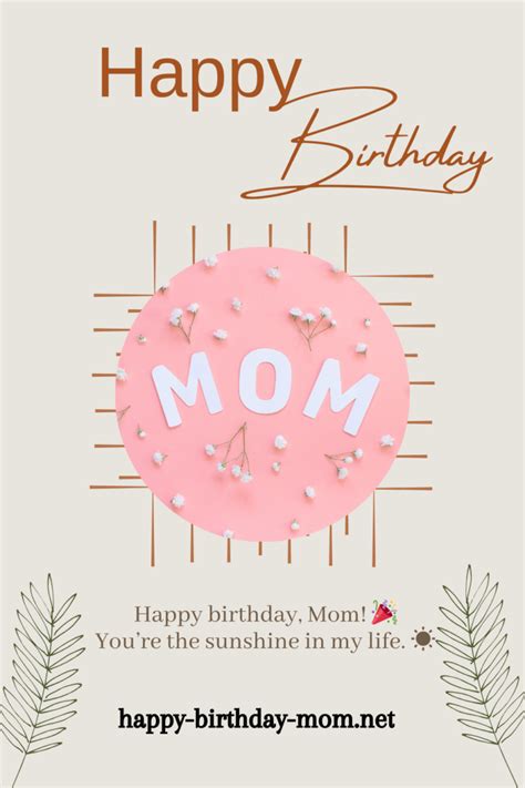 50 Short and Sweet Birthday Wishes for Mom - Happy Birthday Mom