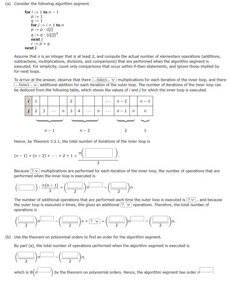 Solved A Consider The Following Algorithm Segment For Chegg