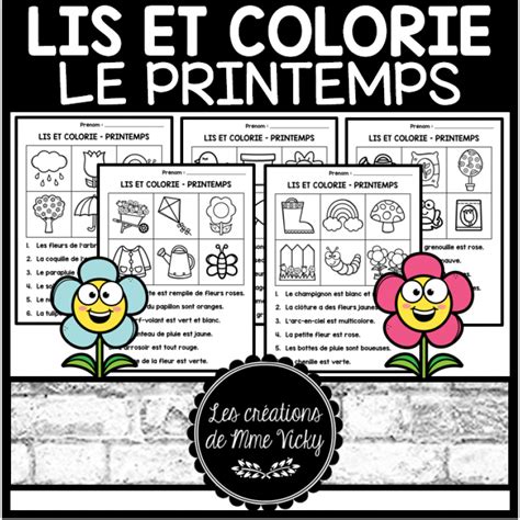 Lis Et Colorie Printemps