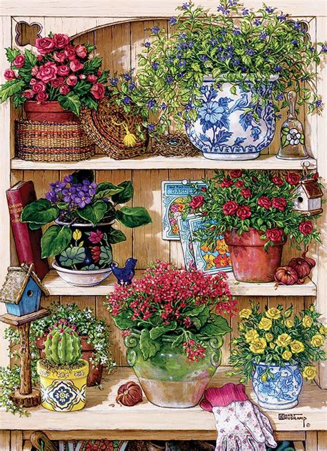 Flower Cupboard 500 Pieces Cobble Hill Puzzle Warehouse Краска