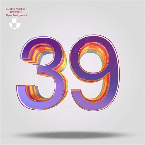 premium psd  rendering purple number   design