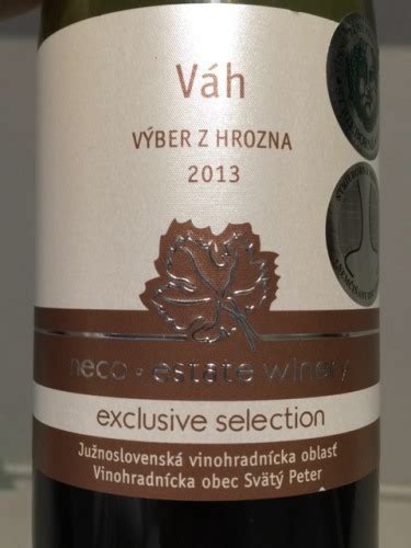 Neco Estate Vah Vyber Z Hrozna Exclusive Selection Vivino US