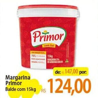 Margarina Primor Balde 15kg oferta na Atacadão