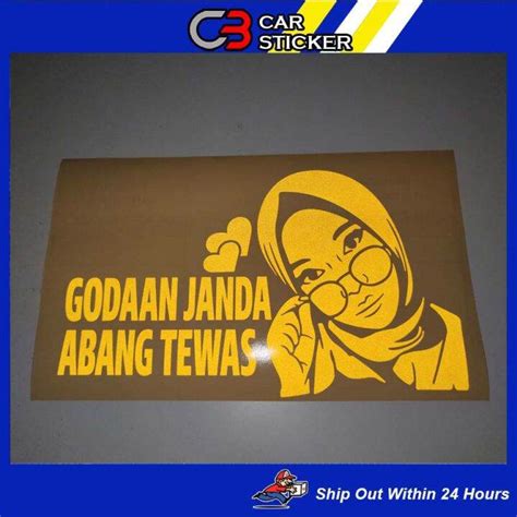 Godaan Janda Abang Tewas Sticker Lory Sticker Kereta Cs Lazada